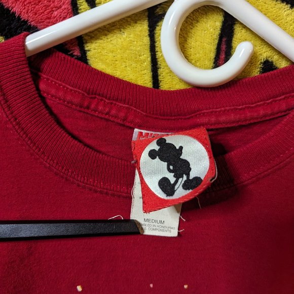 Vintage 90s Mickey Inc Walt Disney World Red T-Shirt size Medium - Picture 3 of 4